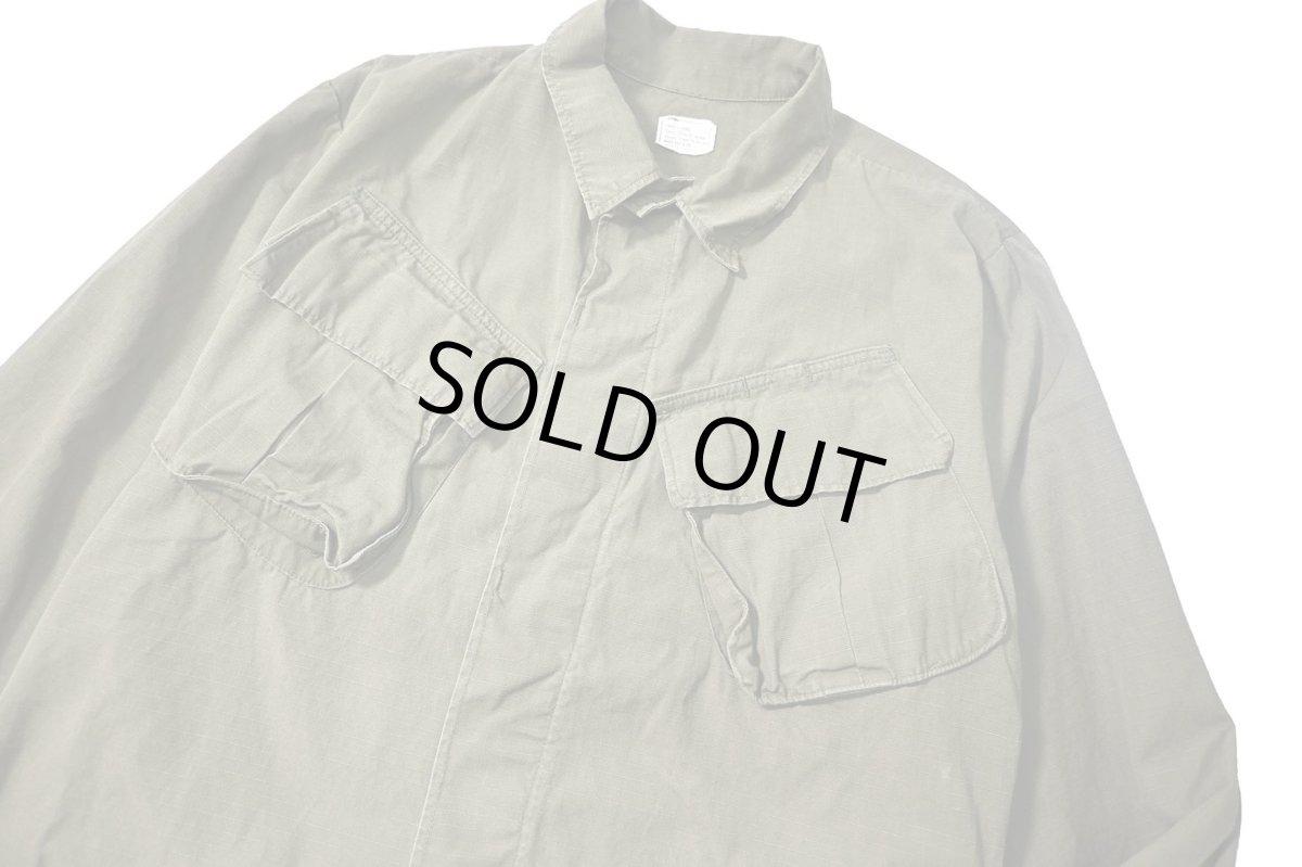 画像3: 60s Used Us Military Ripstop Poplin Jungle Fatigue Jacket 4th Type (3)