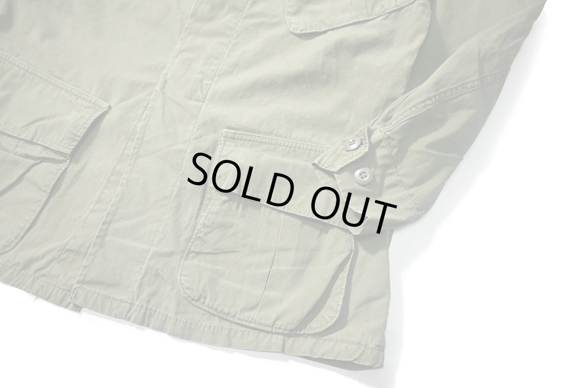 画像4: 60s Used Us Military Non Rip Poplin Jungle Fatigue Jacket 3rd Type (4)