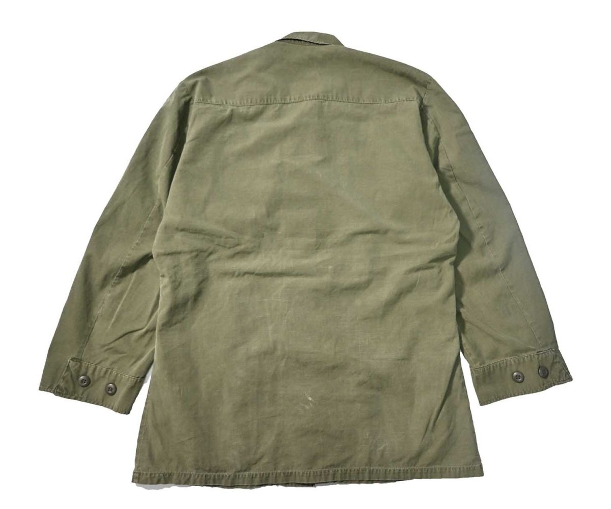 画像2: 60s Used Us Military Ripstop Poplin Jungle Fatigue Jacket 5th Type (2)