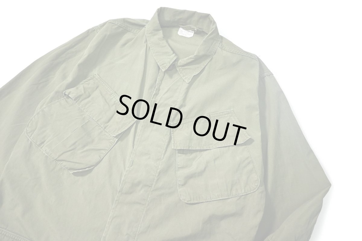 画像3: 60s Used Us Military Non Rip Poplin Jungle Fatigue Jacket 3rd Type (3)