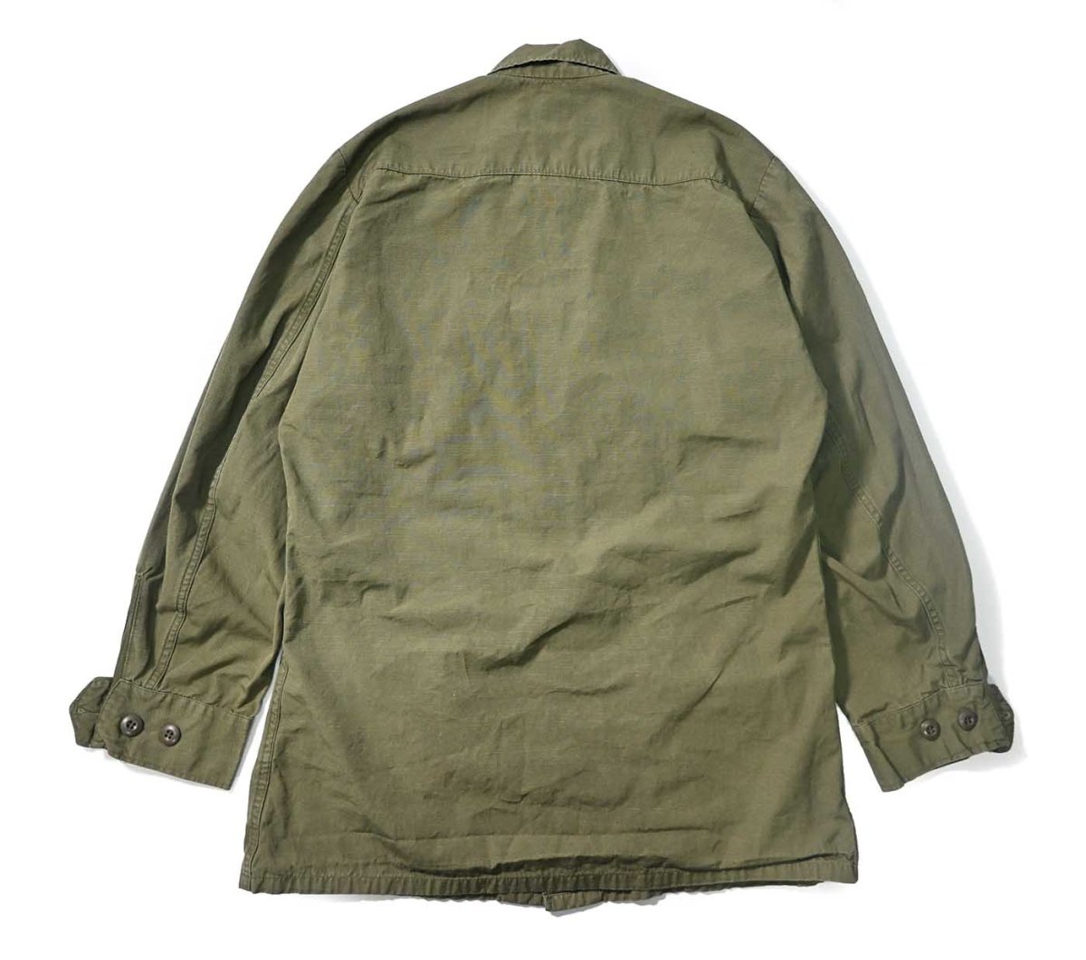 画像2: 60s Used Us Military Ripstop Poplin Jungle Fatigue Jacket 4th Type (2)