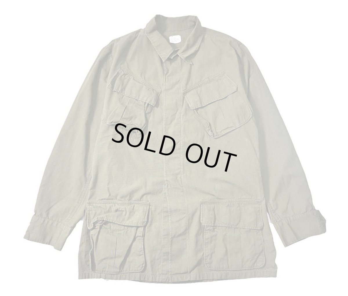 画像1: 60s Used Us Military Ripstop Poplin Jungle Fatigue Jacket 4th Type (1)