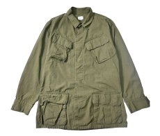 画像1: 60s Used Us Military Ripstop Poplin Jungle Fatigue Jacket 4th Type (1)