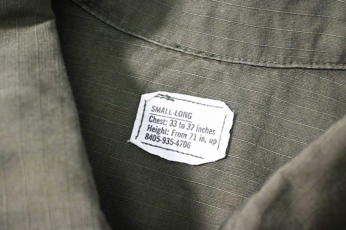 画像5: 60s Used Us Military Ripstop Poplin Jungle Fatigue Jacket 4th Type (5)