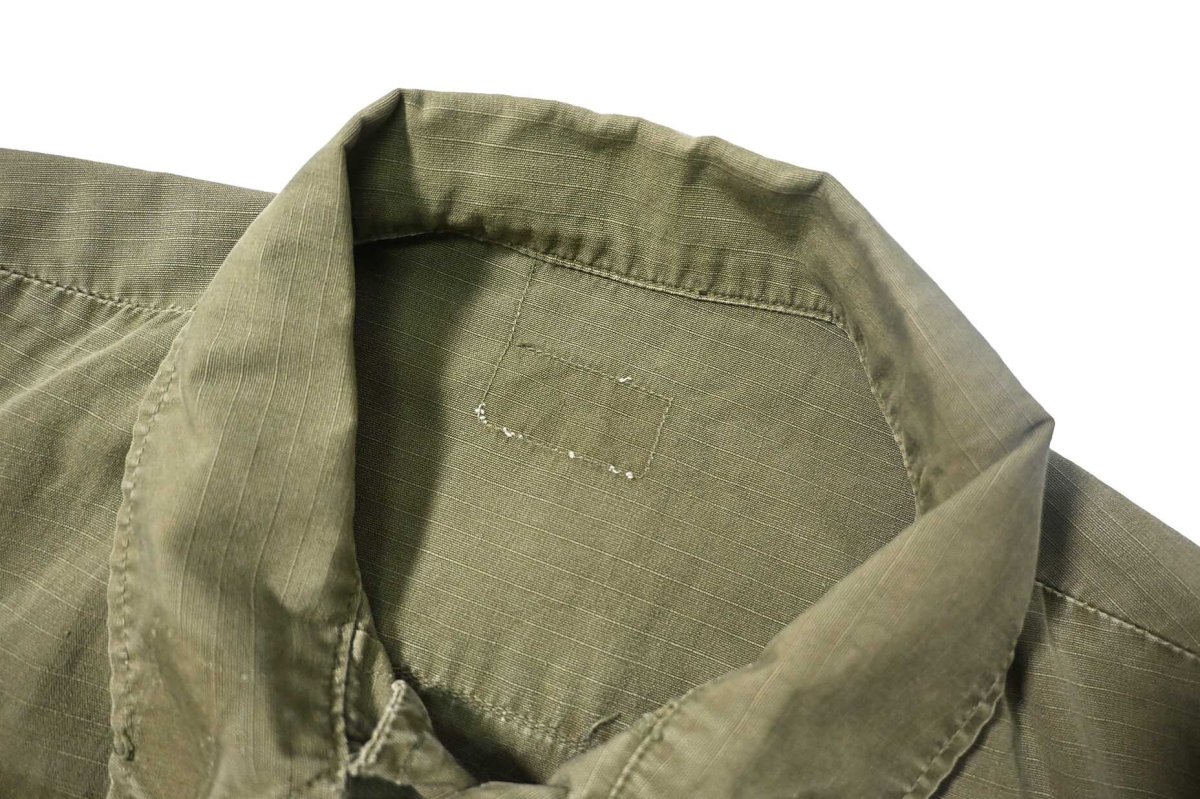 画像5: 60s Used Us Military Ripstop Poplin Jungle Fatigue Jacket 5th Type (5)