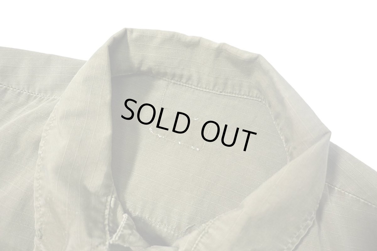 画像5: 60s Used Us Military Ripstop Poplin Jungle Fatigue Jacket 5th Type (5)