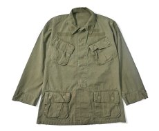 画像1: 60s Used Us Military Ripstop Poplin Jungle Fatigue Jacket 5th Type (1)