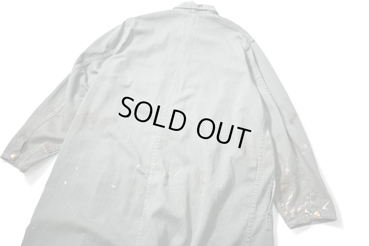 画像8: 60s Used Carter's Herringbone Shop Coat (8)