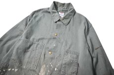 画像2: 60s Used Carter's Herringbone Shop Coat (2)