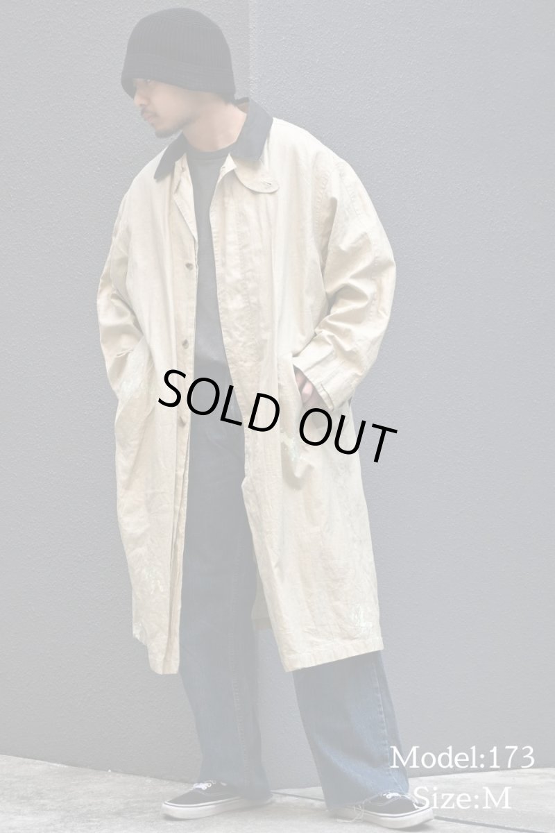画像8: 00s Used Banana Republic Linen Soutien Collar Coat (8)