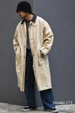 画像8: 00s Used Banana Republic Linen Soutien Collar Coat (8)