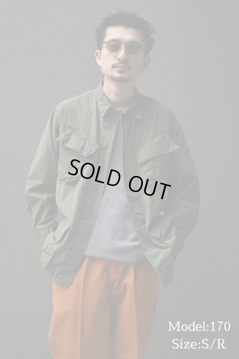 画像7: 60s Used Us Military Non Rip Poplin Jungle Fatigue Jacket 3rd Type (7)