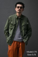 画像7: 60s Used Us Military Non Rip Poplin Jungle Fatigue Jacket 3rd Type (7)