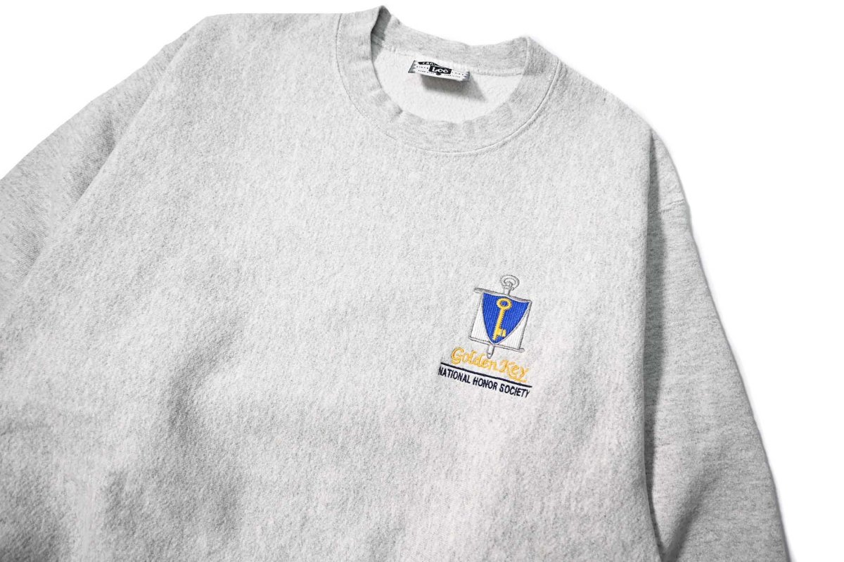 画像2: 90s Used Lee College Sweat Shirt "Golden Key The International Honour Society" made in USA (2)