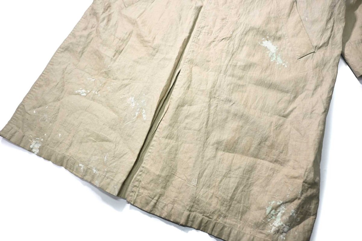 画像3: 00s Used Banana Republic Linen Soutien Collar Coat (3)