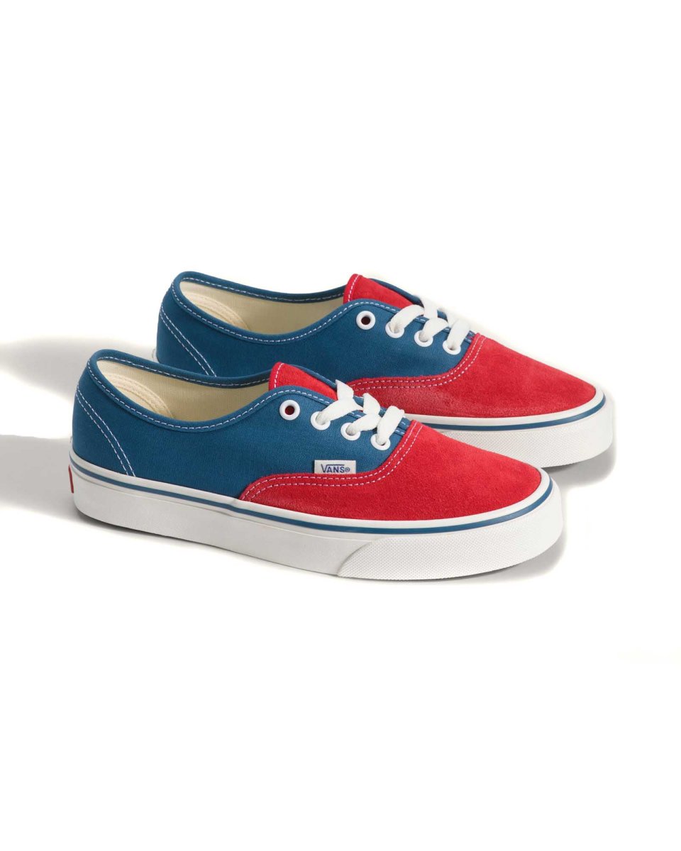 画像2: VANS Authentic Primary Racing Red Suede/Blue バンズ　 (2)