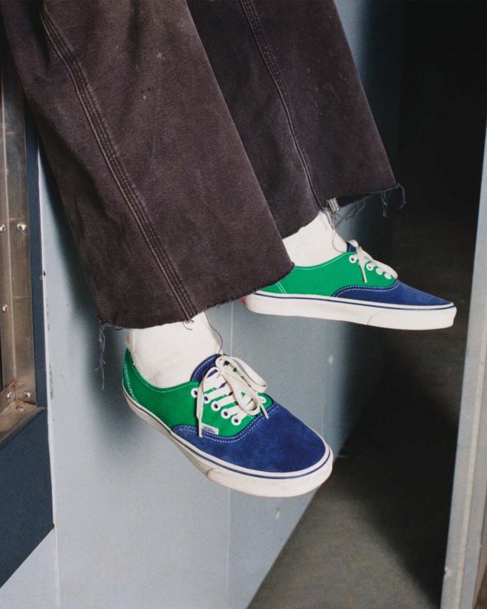 画像5: VANS Authentic Primary Navy Suede/Green バンズ　 (5)