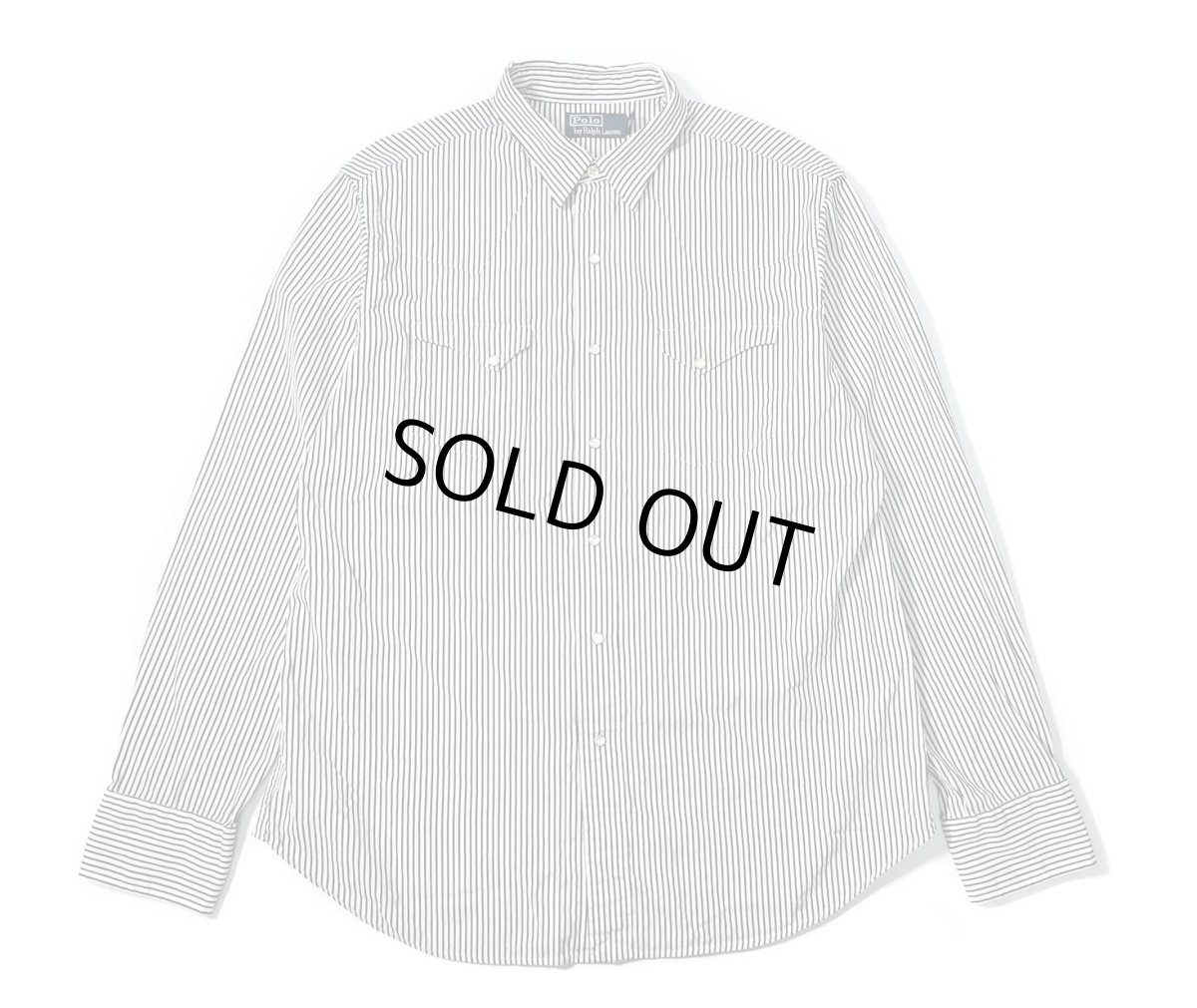 画像1: 90-00s Used Polo Ralph Lauren Stripe Western Shirt (1)