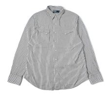 画像1: 90-00s Used Polo Ralph Lauren Stripe Western Shirt (1)
