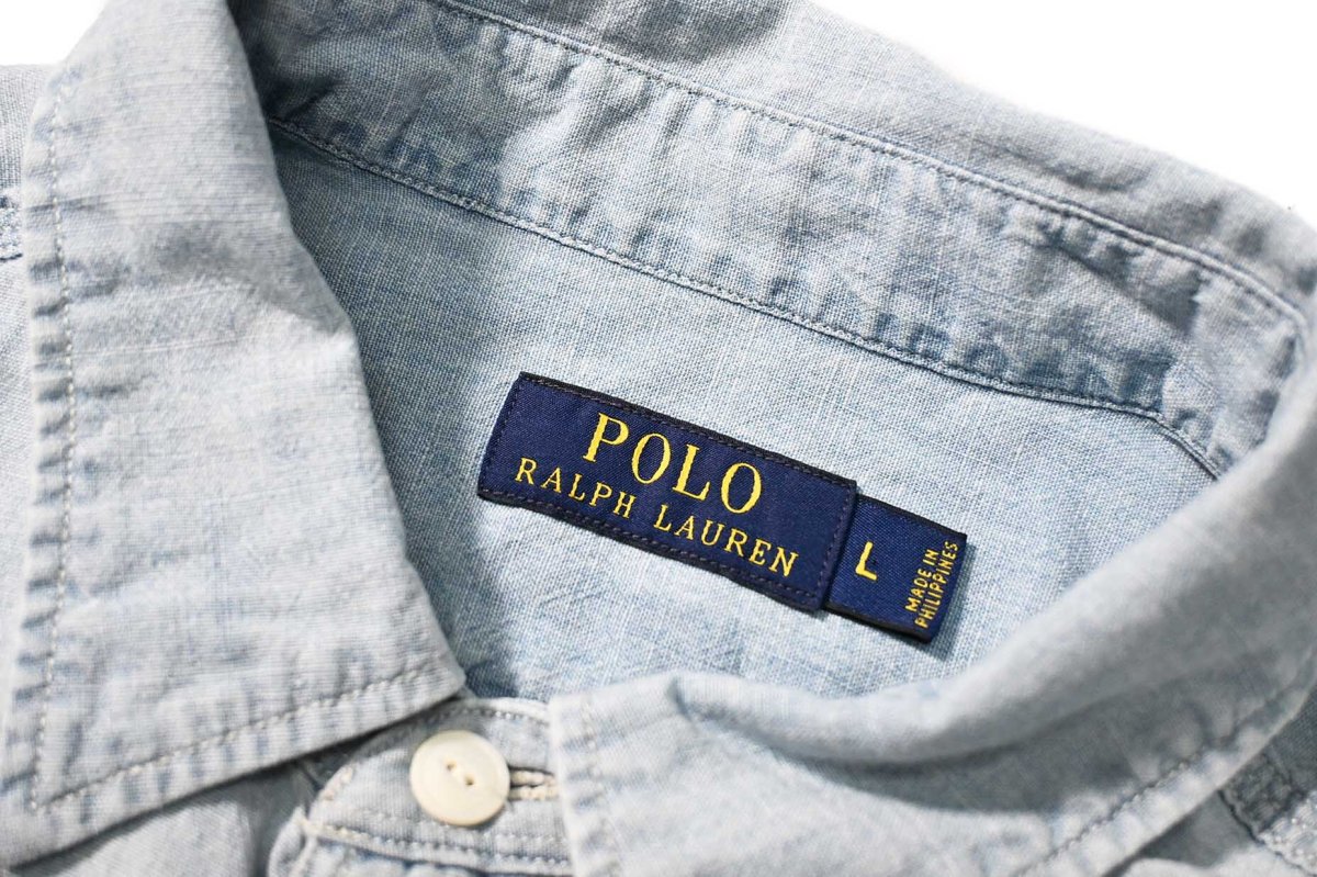 画像5: Used Polo Ralph Lauren Chambray Shirt (5)
