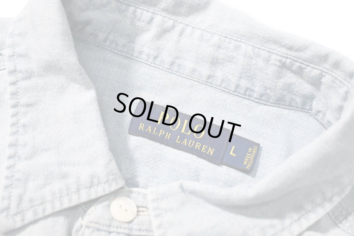 画像5: Used Polo Ralph Lauren Chambray Shirt (5)