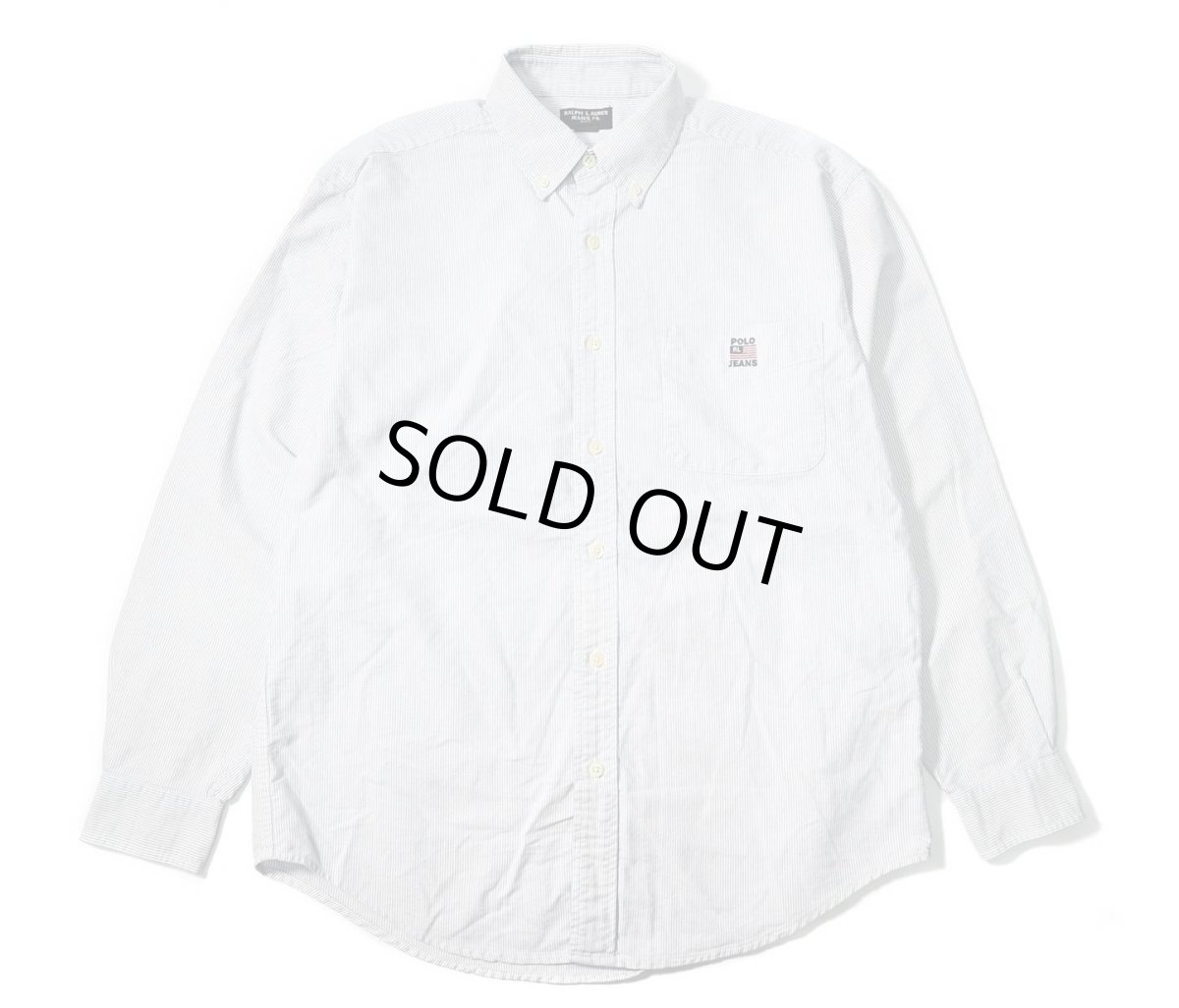 画像1: 90-00s Used Polo Jeans Co. Ralph Lauren Oxford Stripe B/D Shirt (1)