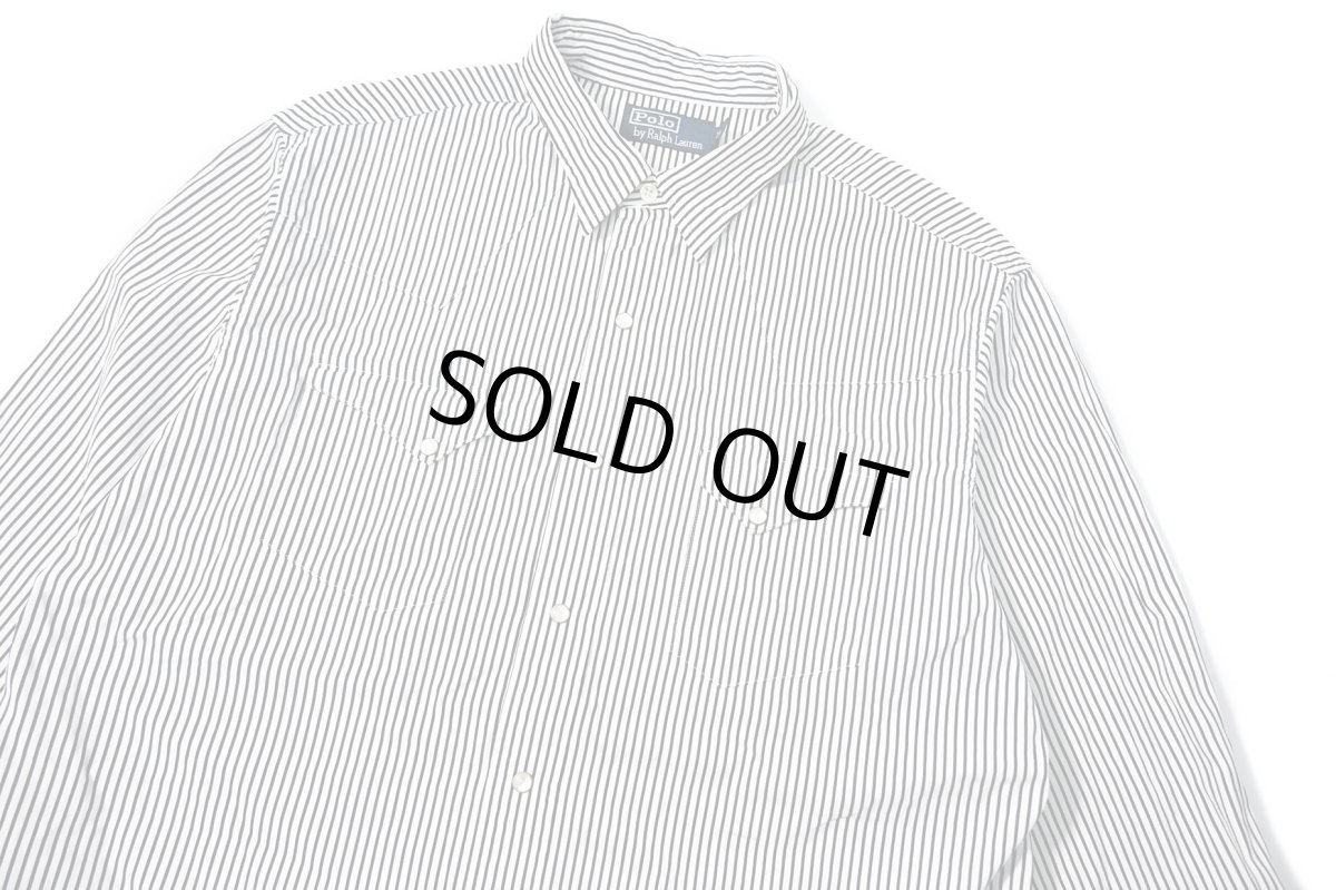 画像2: 90-00s Used Polo Ralph Lauren Stripe Western Shirt (2)