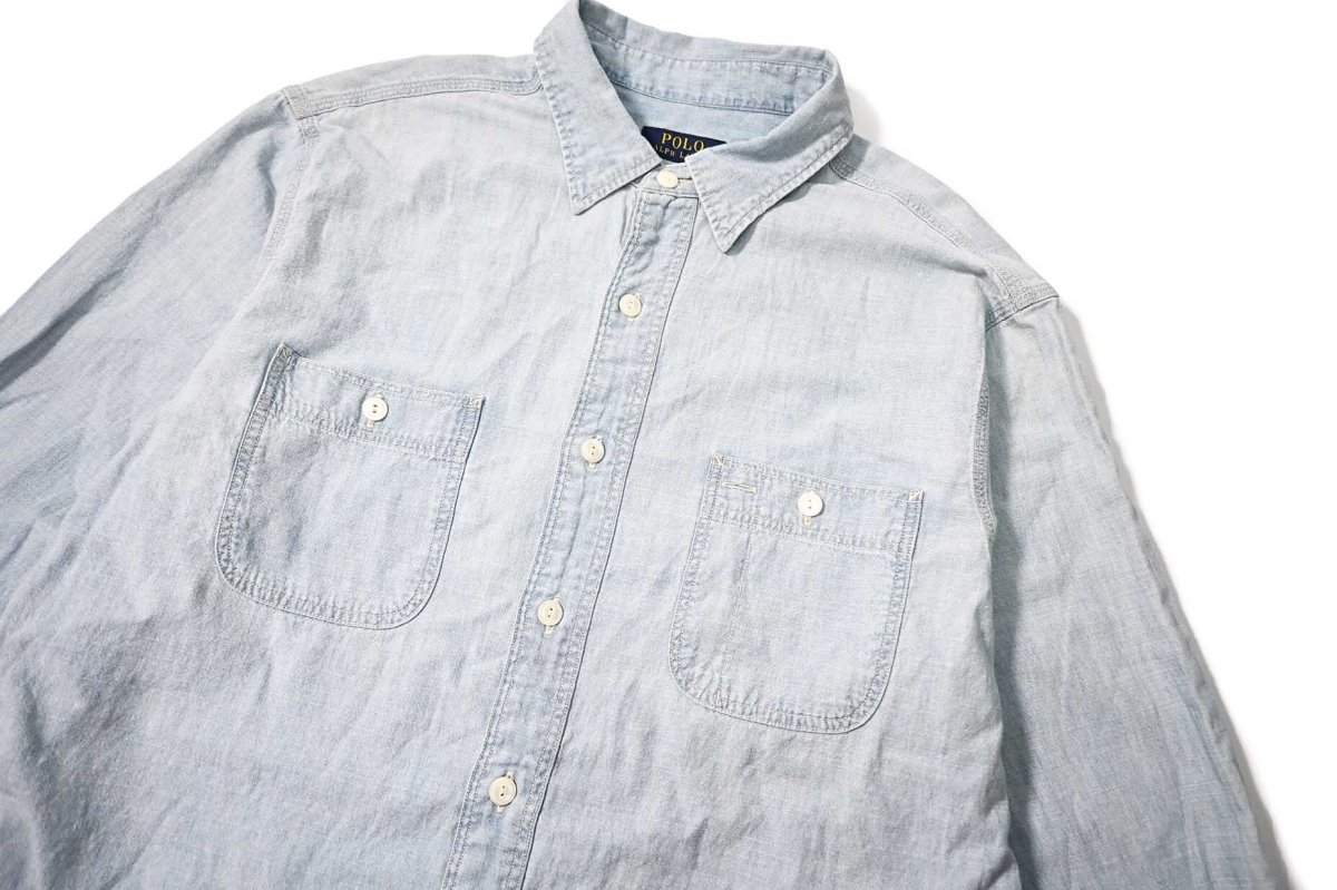 画像2: Used Polo Ralph Lauren Chambray Shirt (2)