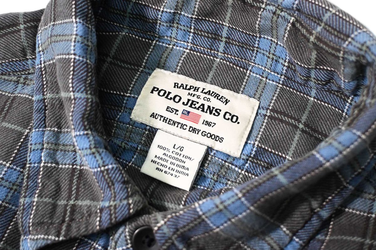 画像4: 90-00s Used Polo Jeans Co. Ralph Lauren Flannel Shirt (4)