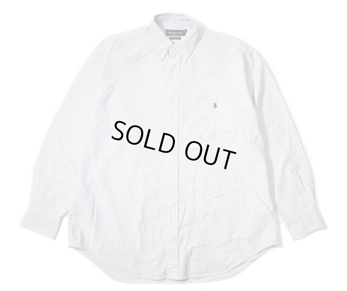 画像1: 90s Used Ralph Lauren Oxford Stripe B/D Shirt "Big Shirt" (1)