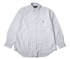 画像1: 90s Used Ralph Lauren Oxford Stripe B/D Shirt "Big Shirt" (1)