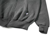 画像3: 90s Used Russell Athletic Blank Zip Sweat Shirt Charcoal made in USA (3)