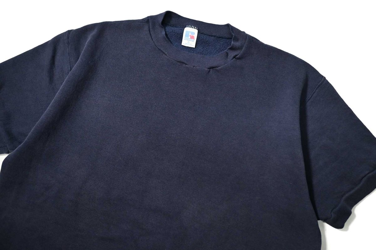 画像2: 80s Used Russell Athletic Short Sleeve Blank Sweat Shirt Navy made in USA  (2)