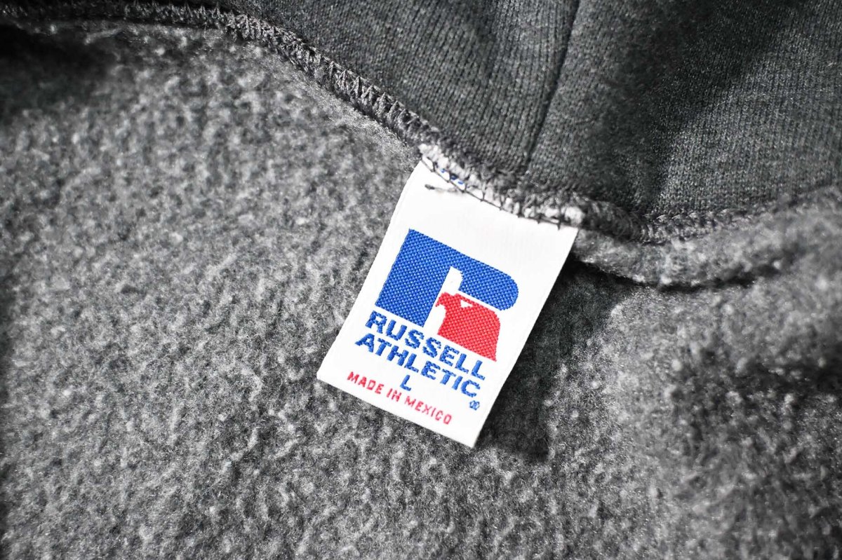 画像4: 90s Used Russell Athletic Blank Zip Sweat Hoodie Charcoal (4)