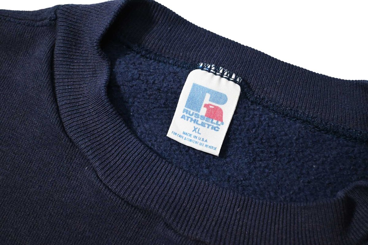 画像3: 80s Used Russell Athletic Short Sleeve Blank Sweat Shirt Navy made in USA  (3)