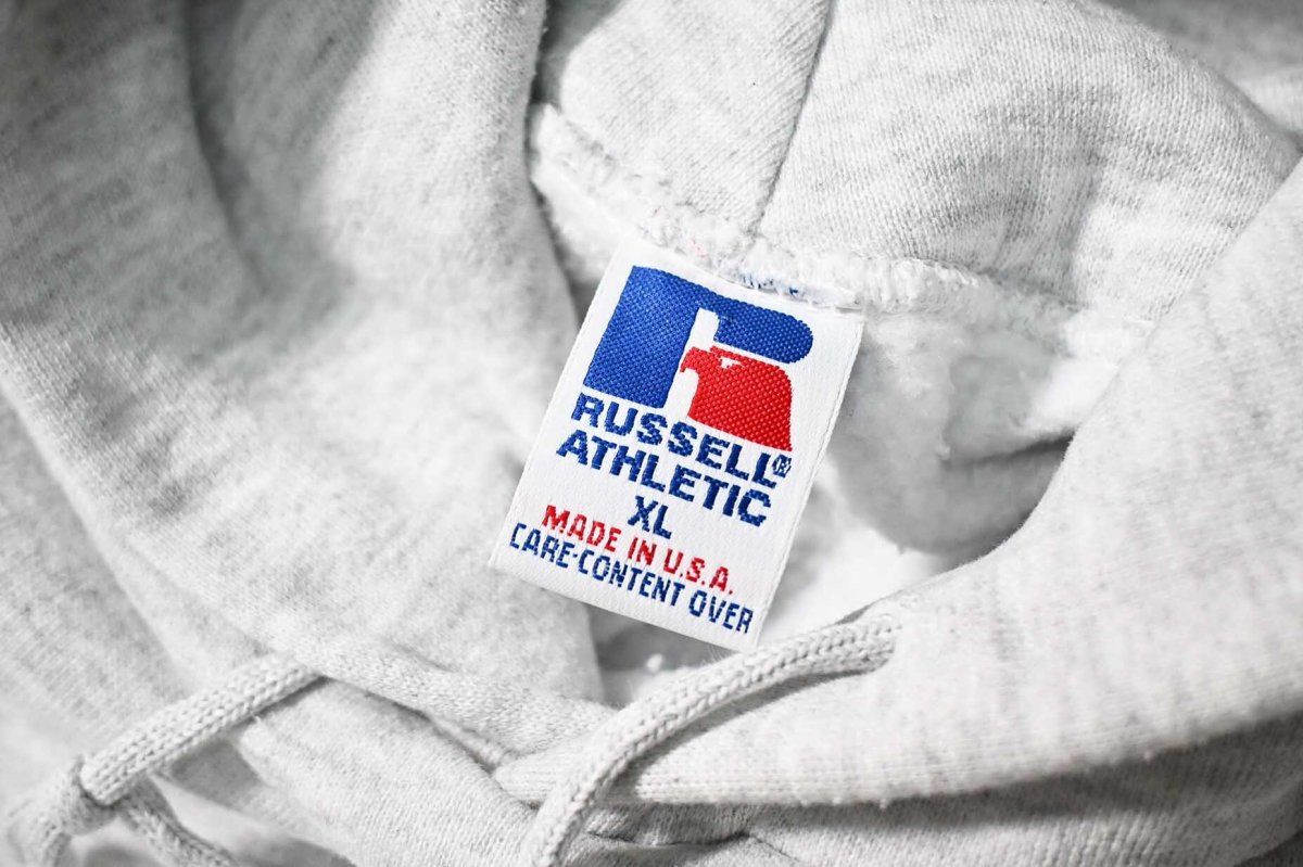 画像4: 90s Used Russell Athletic Blank Sweat Hoodie Ash made in USA (4)