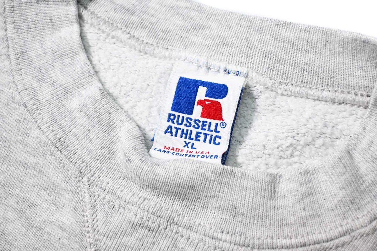 画像6: 90s Used Russell Athletic Blank Sweat Shirt Ash made in USA  (6)