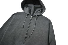 画像2: 90s Used Russell Athletic Blank Zip Sweat Hoodie Charcoal (2)