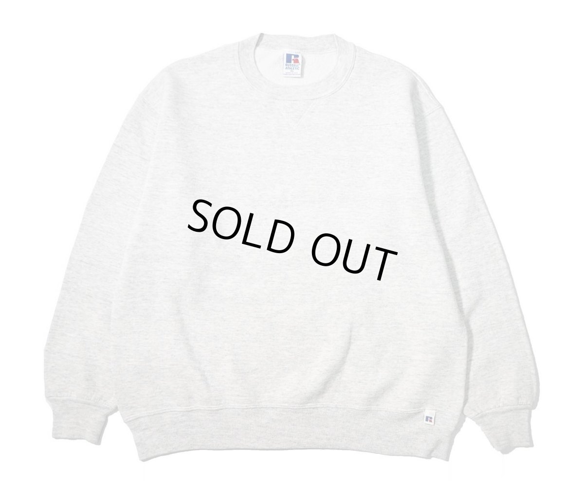 画像1: 90s Used Russell Athletic Blank Sweat Shirt Ash made in USA  (1)