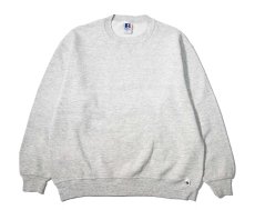 画像1: 90s Used Russell Athletic Blank Sweat Shirt Ash made in USA  (1)