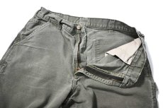 画像5: 19' Used Carhartt Duck Carpenter Pants Moss カーハート (5)