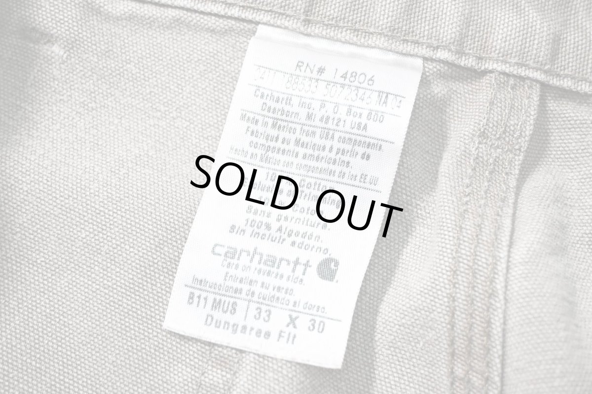 画像6: 11' Used Carhartt Duck Carpenter Pants Mushroom カーハート (6)