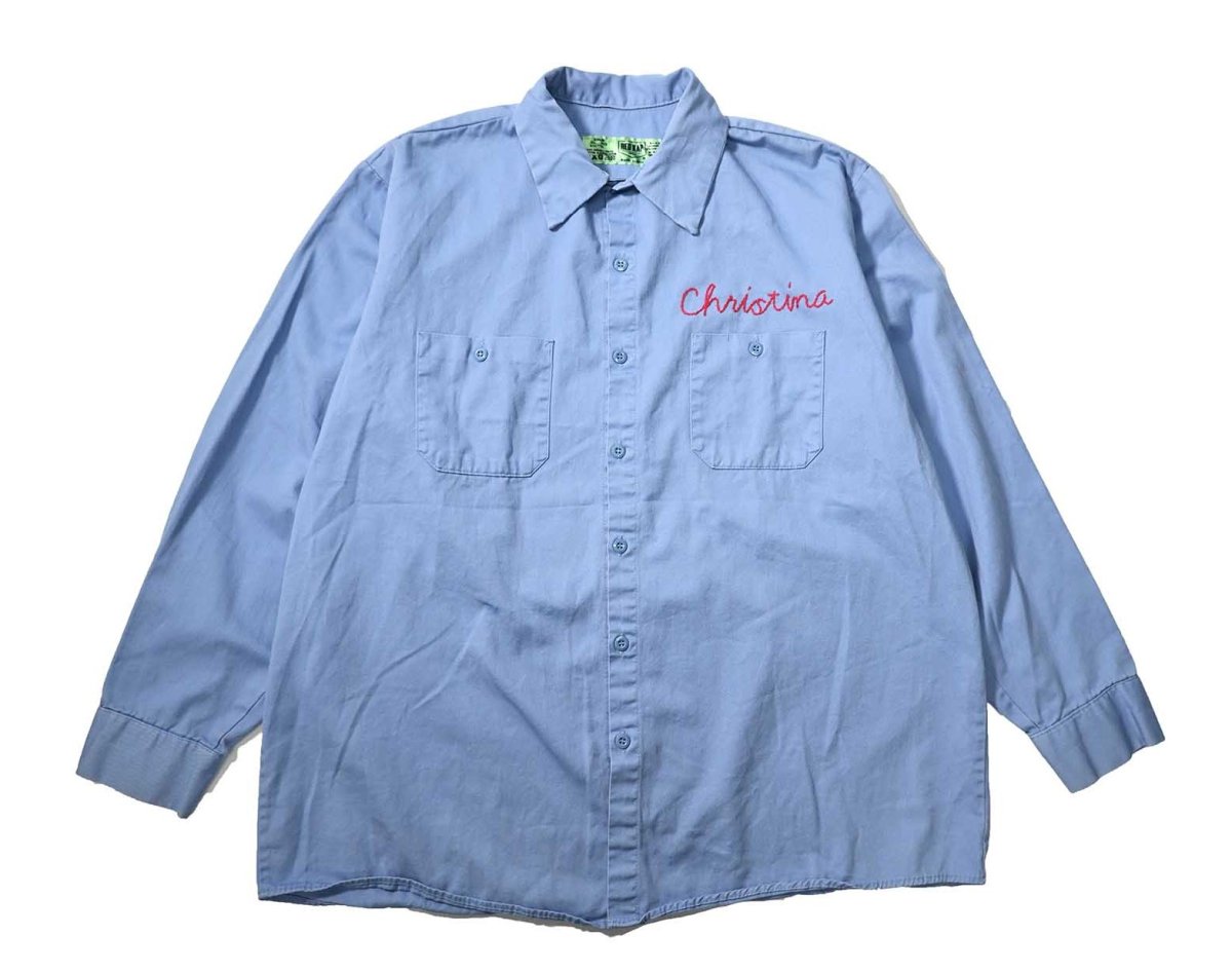 画像1: Used Red Kap Embroidered Work Shirt (1)