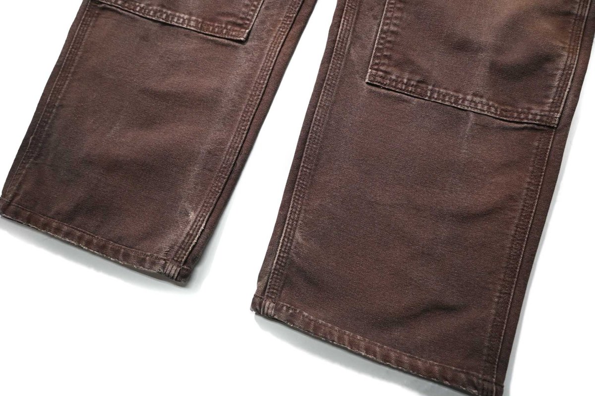 画像3: 14' Used Carhartt Duck Double Knee Carpenter Pants Dark Brown カーハート (3)