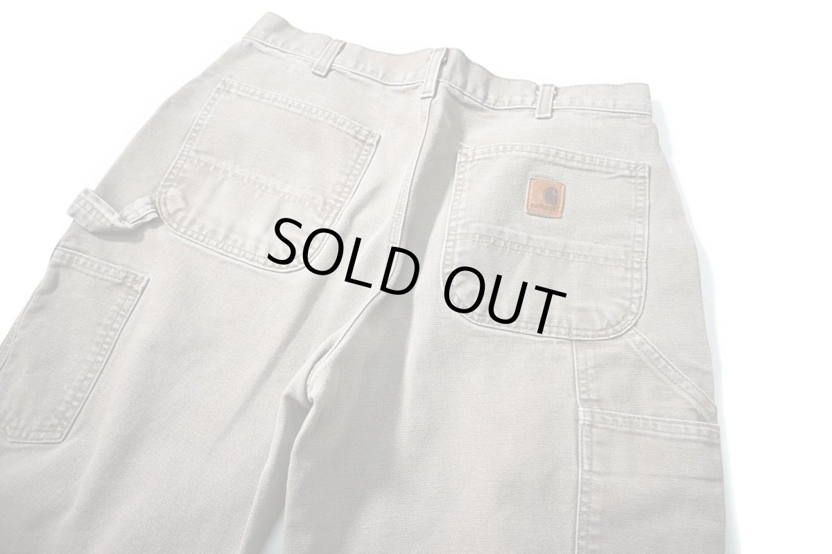 画像4: 11' Used Carhartt Duck Carpenter Pants Mushroom カーハート (4)