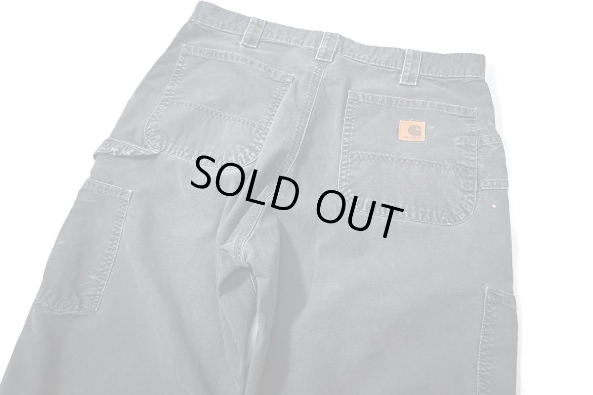 画像4: 00s Used Carhartt B151 Canvas Utility Work Pants Blue Black カーハート (4)