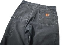 画像4: 00s Used Carhartt B151 Canvas Utility Work Pants Blue Black カーハート (4)