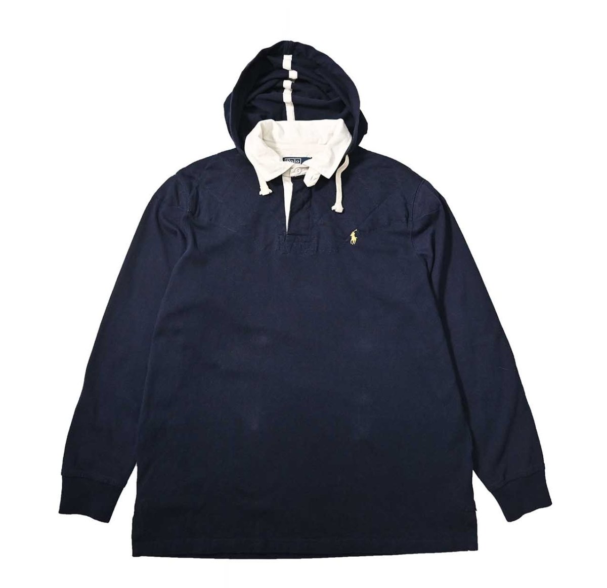 画像1: 90-00s Used Polo Ralph Lauren Hooded Rugby Shirt (1)