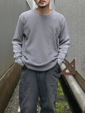 画像7: MOOJI MOOJI US Waffle Thermal Shirt Aged Taupe Grey (7)