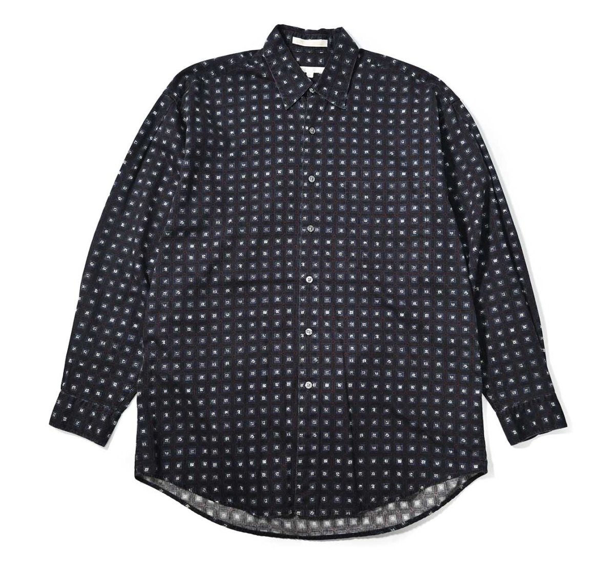 画像1: 90s Used Perry Ellis Cotton Long Sleeve Shirt (1)